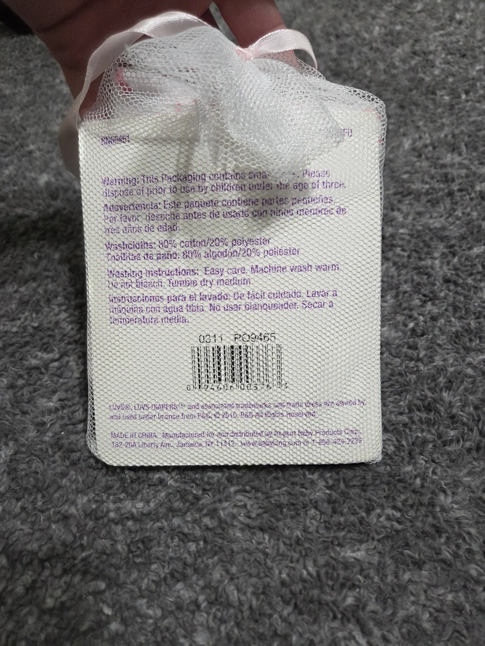 Pink Baby Girls' Soft Cotton Washcloths - 5 Pack